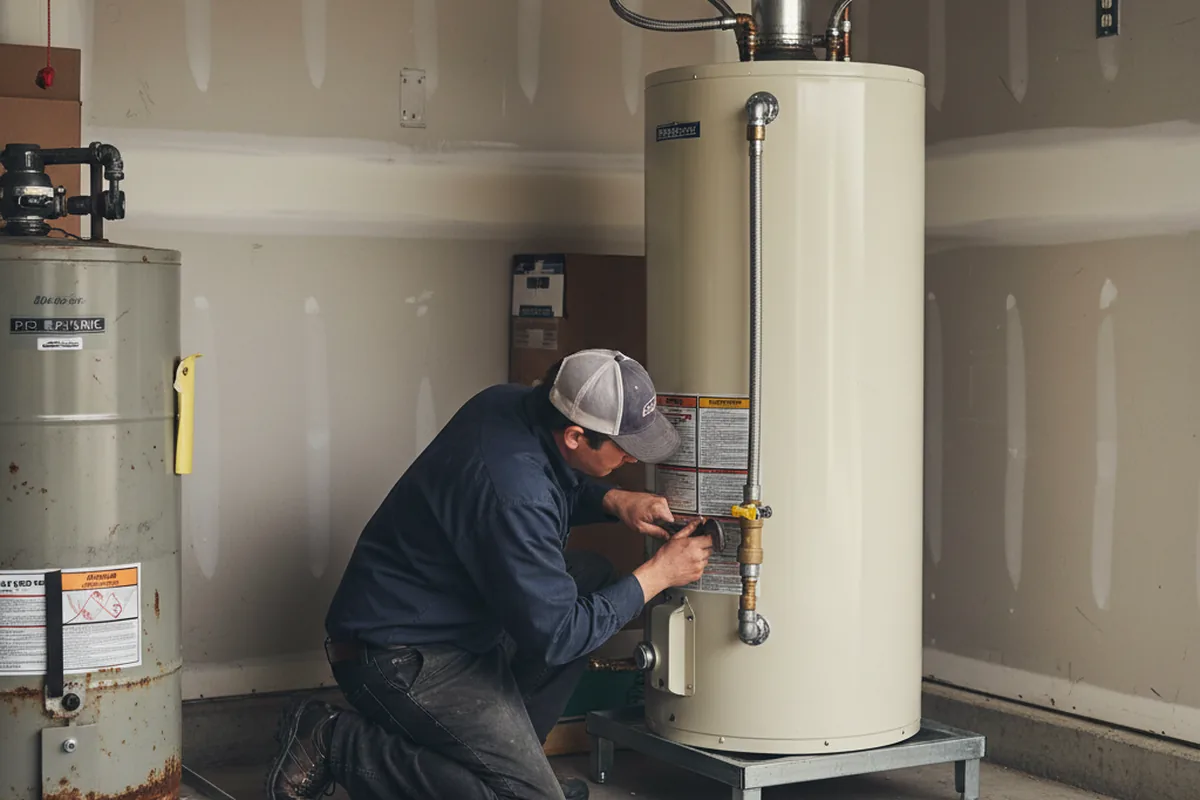 Water heater and shutoff valve replacement in Buckingham