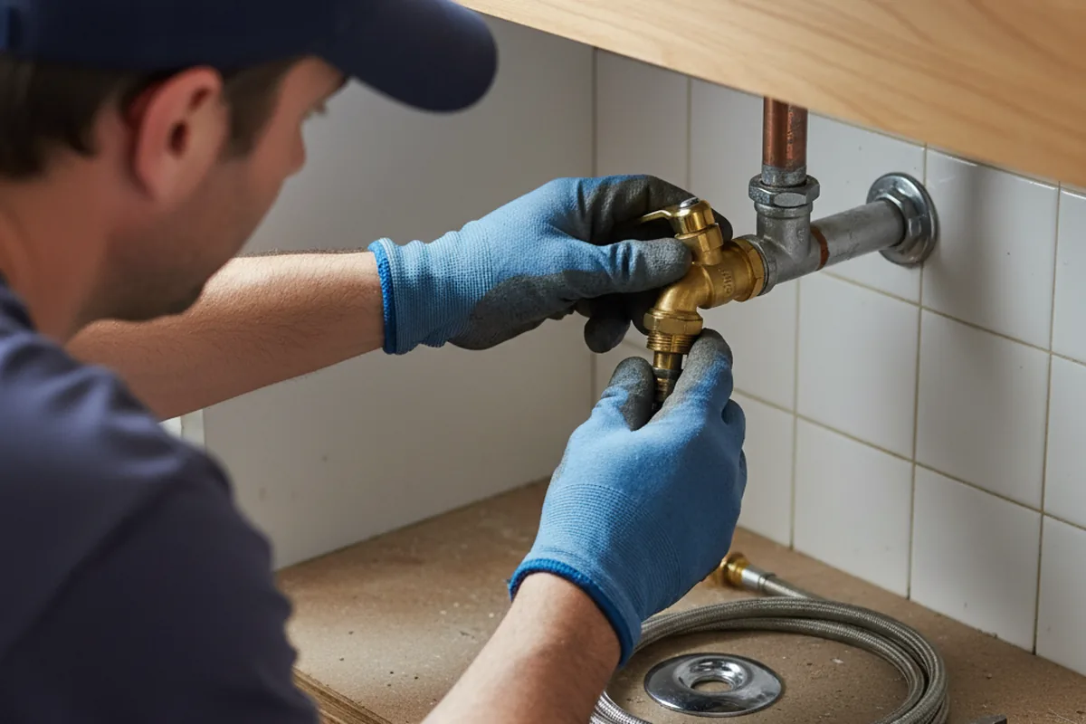 Shutoff valve and fitting work during Emergency Plumbing in Buckingham